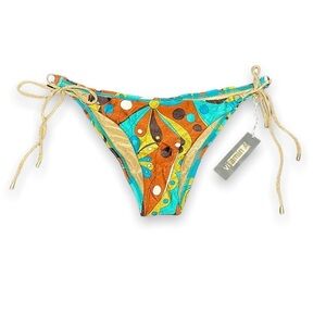 VITAMIN A tie side swim bottoms in women’s size 6/S